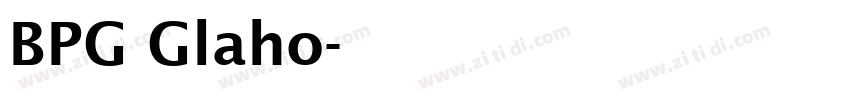 BPG Glaho字体转换